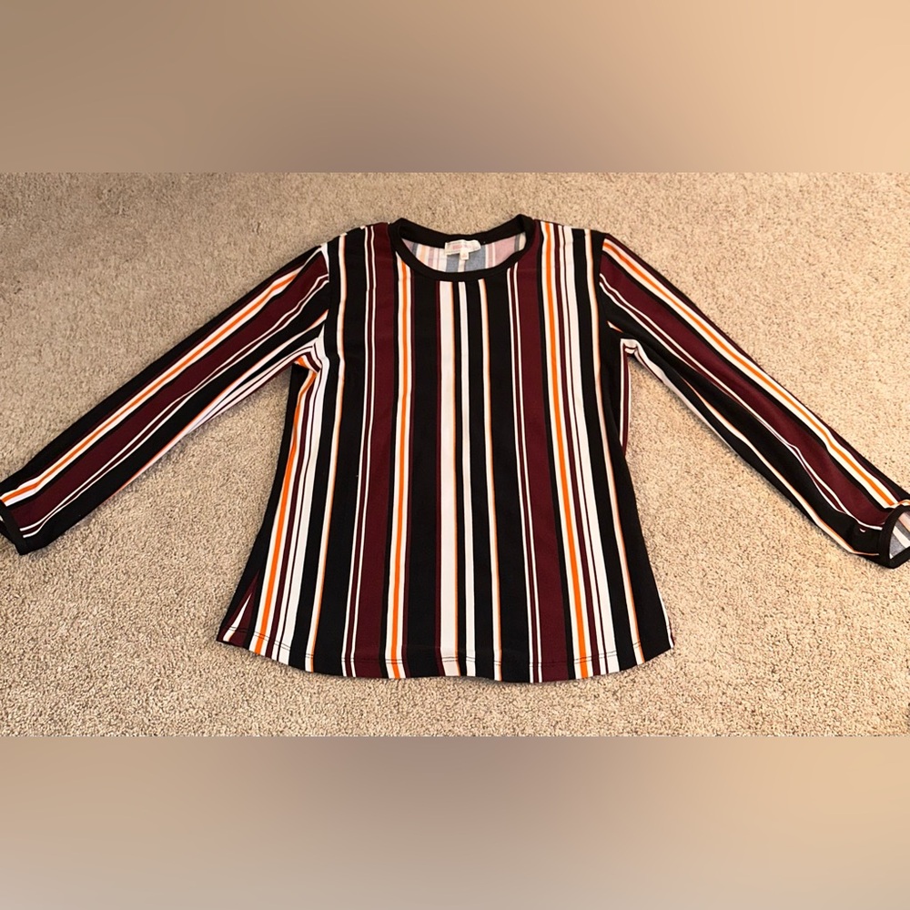 Stella Multicolor Striped Blouse. Size M